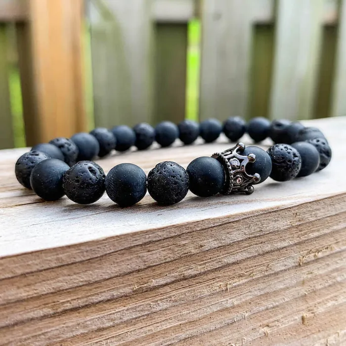 Magic Crystals Lava Stone Natural Beaded Bracelet Bracelets