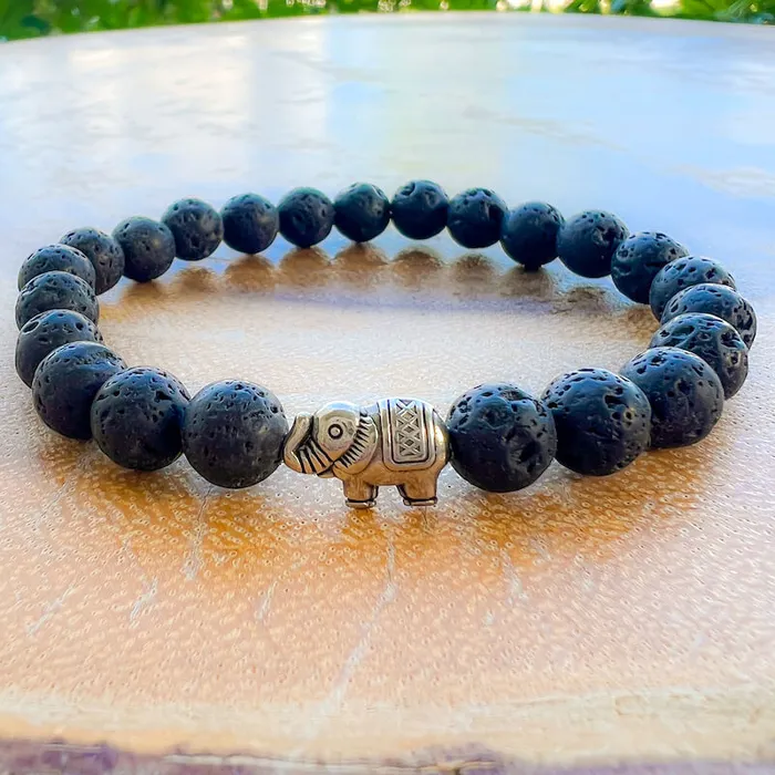 Magic Crystals Lava Stone Natural Beaded Bracelet Bracelets