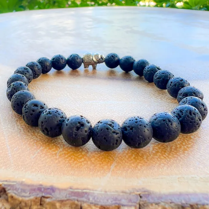 Magic Crystals Lava Stone Natural Beaded Bracelet Bracelets