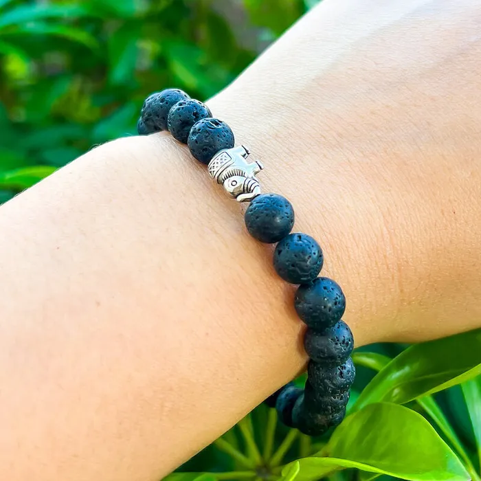 Magic Crystals Lava Stone Natural Beaded Bracelet Bracelets