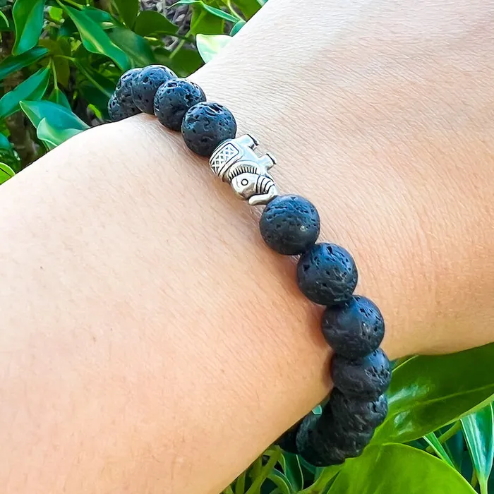 Magic Crystals Lava Stone Natural Beaded Bracelet Bracelets