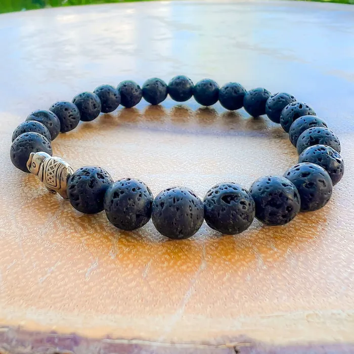 Magic Crystals Lava Stone Natural Beaded Bracelet Bracelets