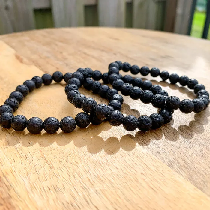 Magic Crystals Lava Stone Natural Beaded Bracelet Bracelets