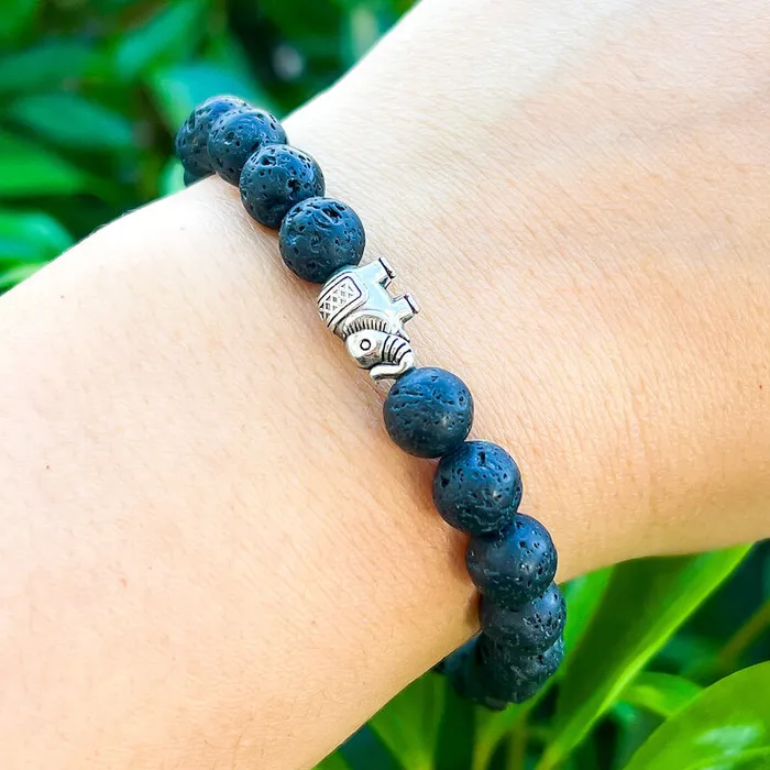 Magic Crystals Lava Stone Natural Beaded Bracelet Bracelets