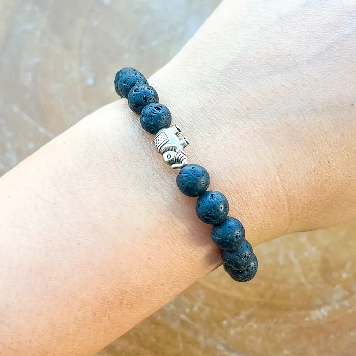 Magic Crystals Lava Stone Natural Beaded Bracelet Bracelets