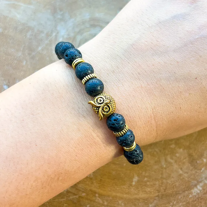 Magic Crystals Lava Stone Natural Beaded Bracelet Bracelets