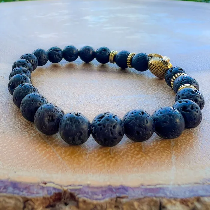 Magic Crystals Lava Stone Natural Beaded Bracelet Bracelets