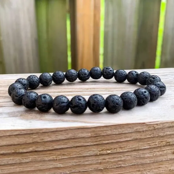 Magic Crystals Lava Stone Natural Beaded Bracelet Bracelets