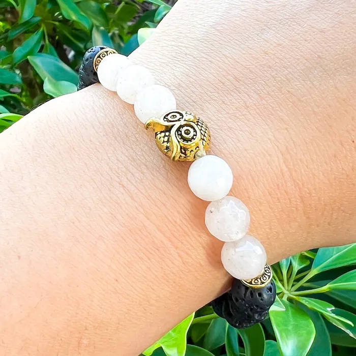 Magic Crystals Lava Stone Natural Beaded Bracelet Bracelets
