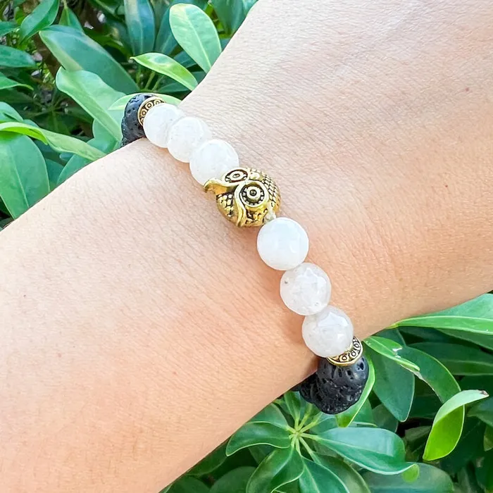 Magic Crystals Lava Stone Natural Beaded Bracelet Bracelets