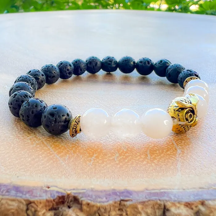 Magic Crystals Lava Stone Natural Beaded Bracelet Bracelets