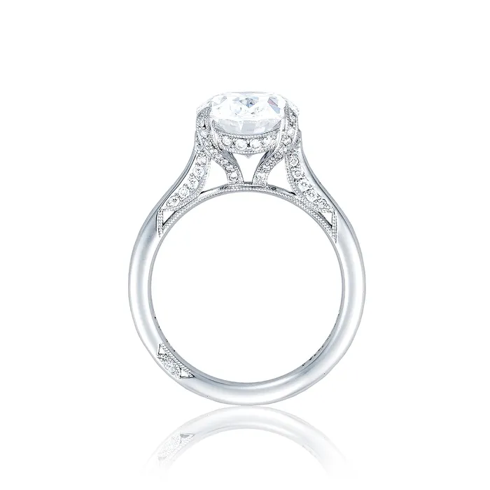 Tacori Platinum RoyalT Oval Diamond Engagement Ring Setting 022 CTW International Diamond Center Rings