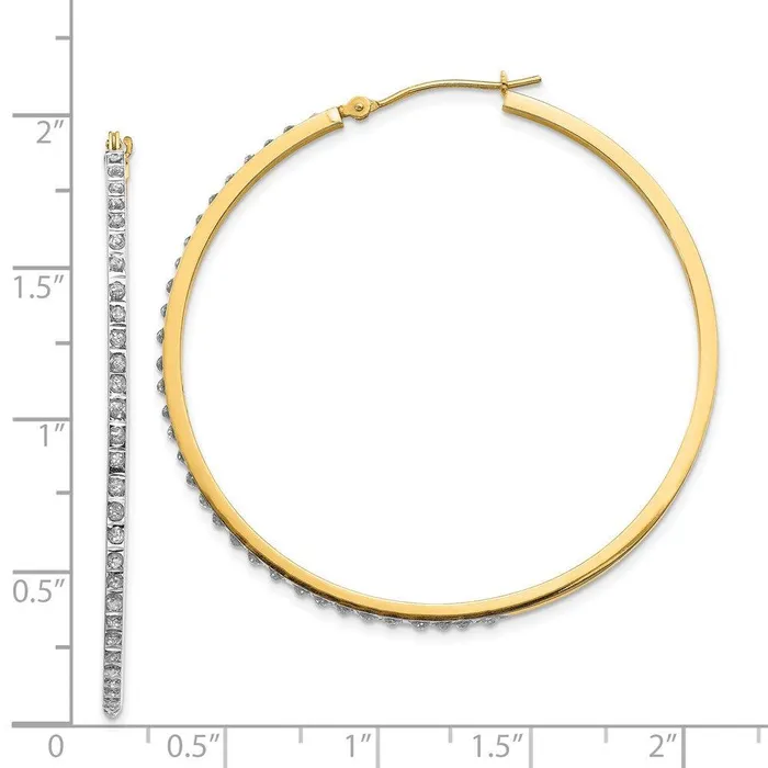 14k Diamond Fascination Large Round Hinged Hoop Earrings Jewelry Earrings 14k Diamond Fascination Large Round Hinged Hoop Earrings Jewelry Earrings