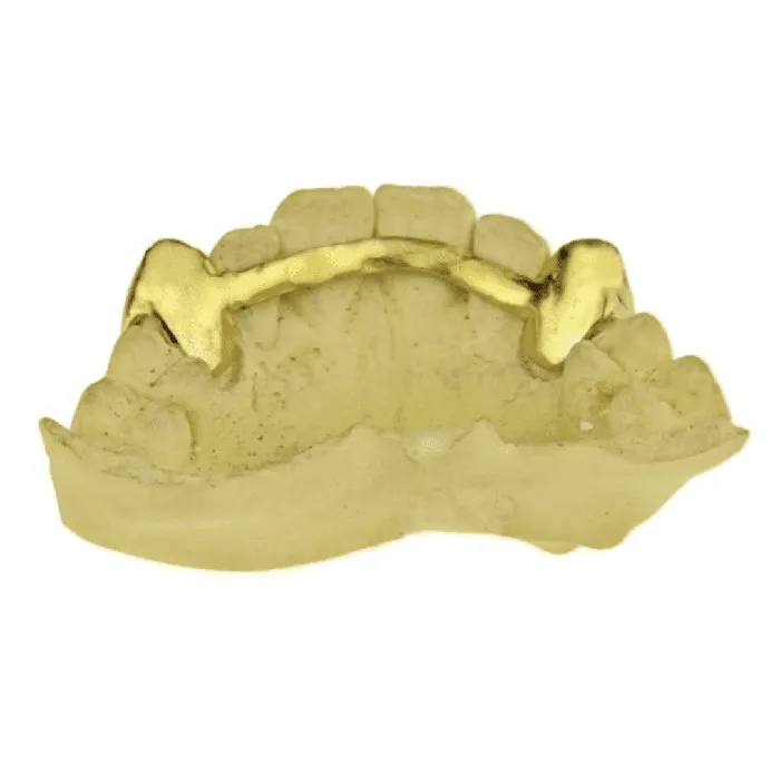 Bling Cartel Admin Real Solid 14K Gold 4 Custom Vampire Fangs wBack Bars Grillz PreStyled Sets