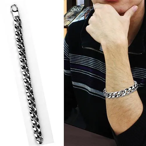 Bracelets Alamode TK1975 High polished no plating Stainless Steel Bracelet with No Stone