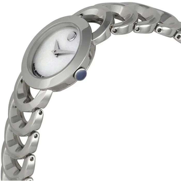 Bracelets Movado Movado Womens Quartz Watch Rondiro Mother of Pearl Dial Steel Bracelet 0606249