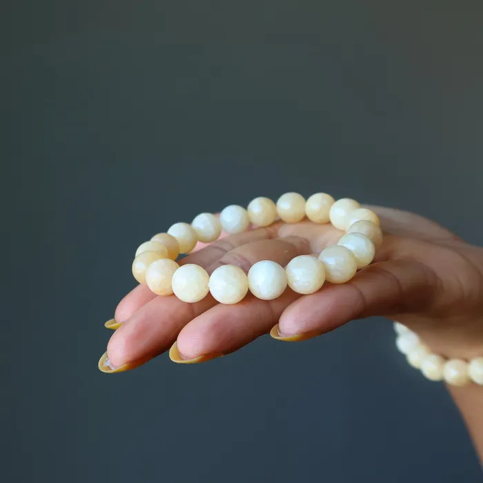 Bracelets Satin Crystals Yellow Calcite Bracelet Daily Delights Stone