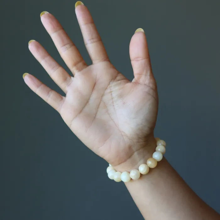 Bracelets Satin Crystals Yellow Calcite Bracelet Daily Delights Stone