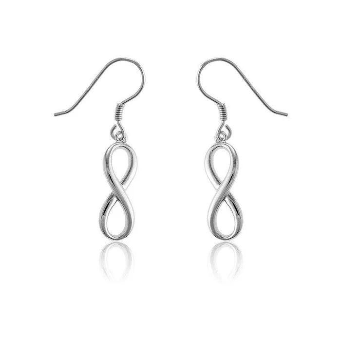 Classic Sterling Silver Infinity Figure 8 Solid Dangling Earrings Earrings Classic Sterling Silver Infinity Figure 8 Solid Dangling Earrings Earrings