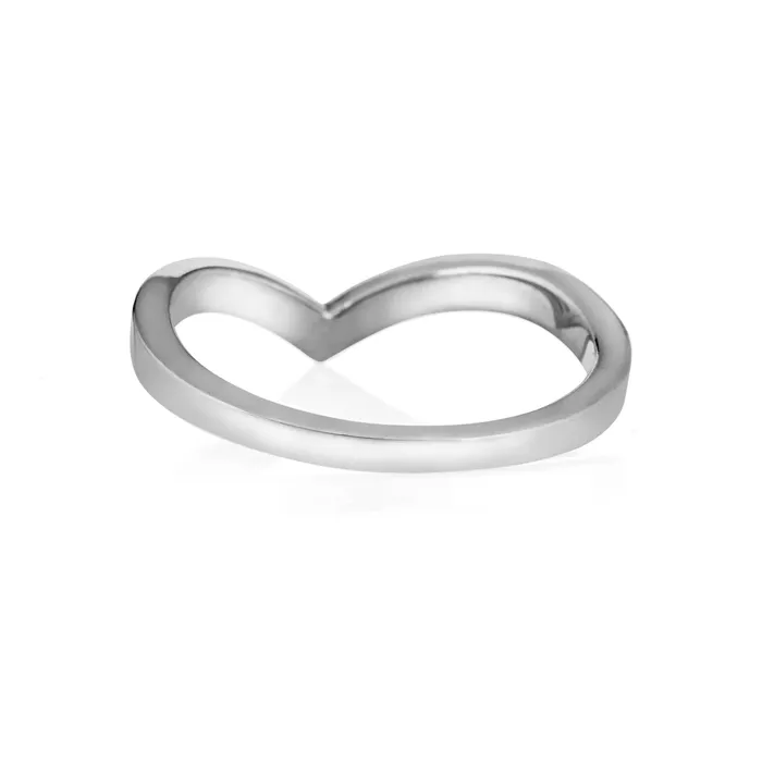closebymejewelry Chevron Cremation Ring in Sterling Silver Rings