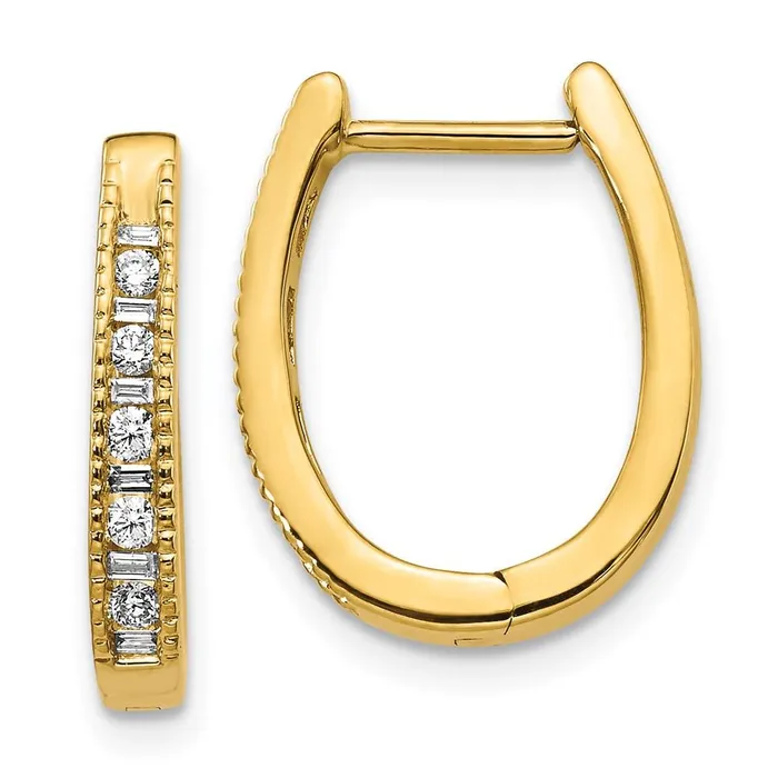 Earrings 14k Diamond Hoop Earrings Jewelry