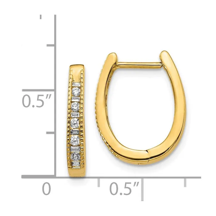 Earrings 14k Diamond Hoop Earrings Jewelry Earrings 14k Diamond Hoop Earrings Jewelry