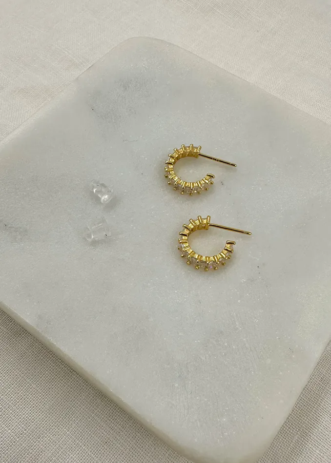 Earrings Bella Wren Jewelry Camino Hoop White