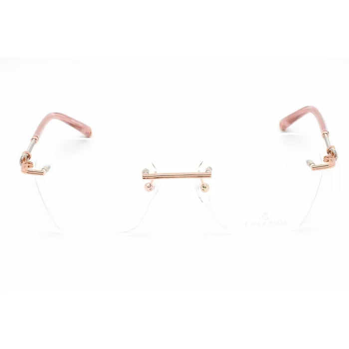 Earrings Charriol Charriol Mens Eyeglasses Shiny Pink GoldSilver Metal Cat Eye Frame PC71047 C03