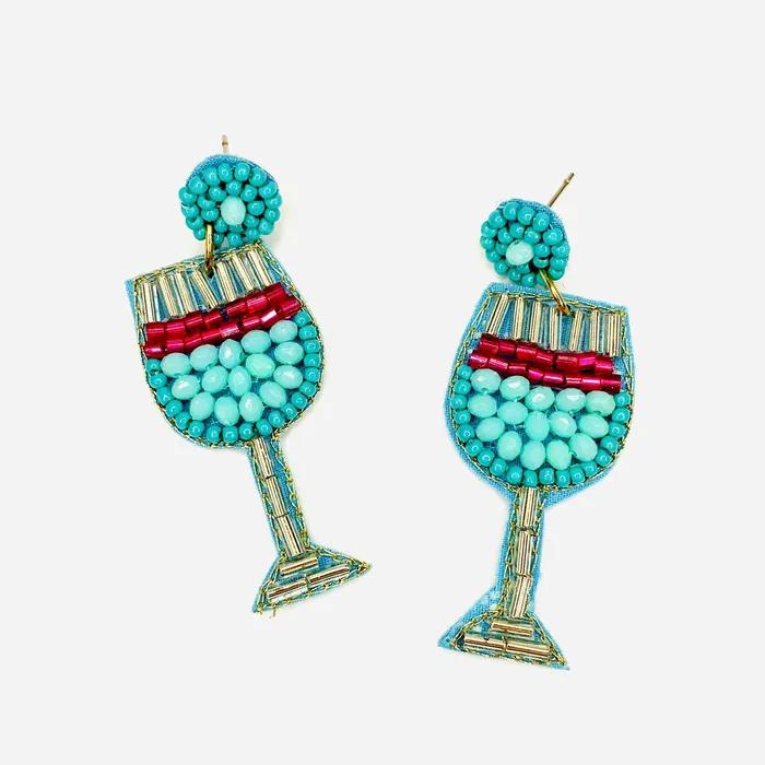 Earrings Cloie NY LAST ON Beaded Earring Wine