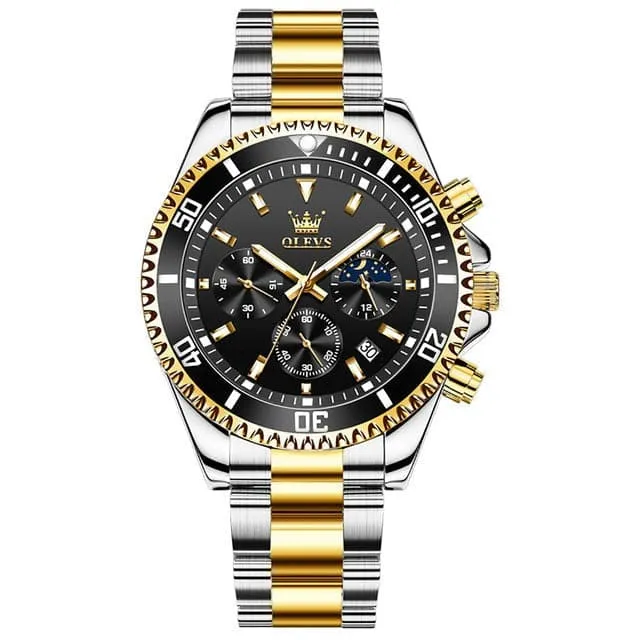Earrings Divine Inspiration Styles OLEVS Mens Luxury Style Fine Fashion Premium Quality Triple Dial Stainless Steel Watch Earrings Divine Inspiration Styles OLEVS Mens Luxury Style Fine Fashion Premium Quality Triple Dial Stainless Steel Watch
