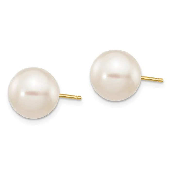 Earrings Jewelry 14k 910mm White Round Freshwater Cultured Pearl Stud Post Earrings Earrings Jewelry 14k 910mm White Round Freshwater Cultured Pearl Stud Post Earrings