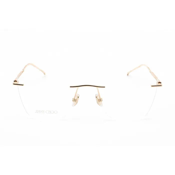 Earrings Jimmy Choo Mens Eyeglasses Rimless Rose Gold Metal Shield Frame JC363 0000 00 Jimmy Choo