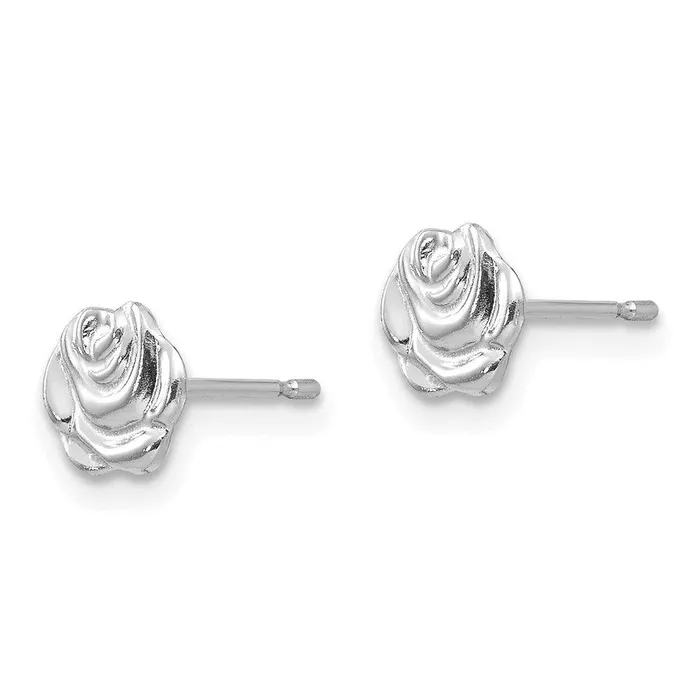 Earrings Madi K Kids 14k White Gold Polished Rose Post Earrings Jewelry Earrings Madi K Kids 14k White Gold Polished Rose Post Earrings Jewelry