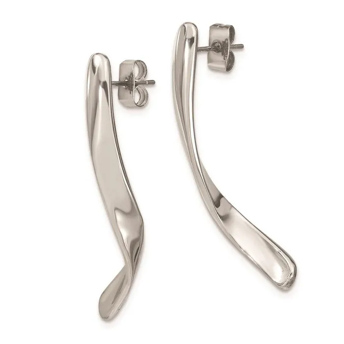 Earrings Stainless Steel Polished Post Earrings Chisel Earrings Stainless Steel Polished Post Earrings Chisel