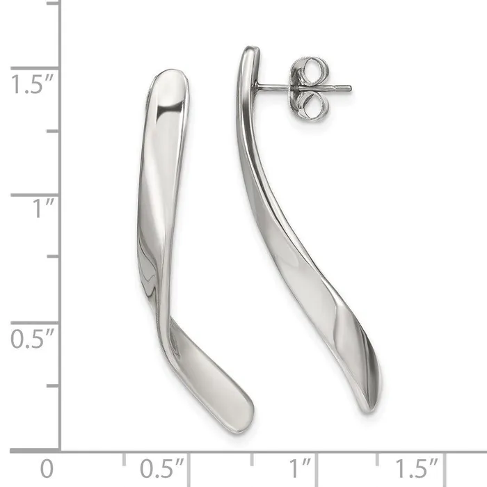 Earrings Stainless Steel Polished Post Earrings Chisel Earrings Stainless Steel Polished Post Earrings Chisel