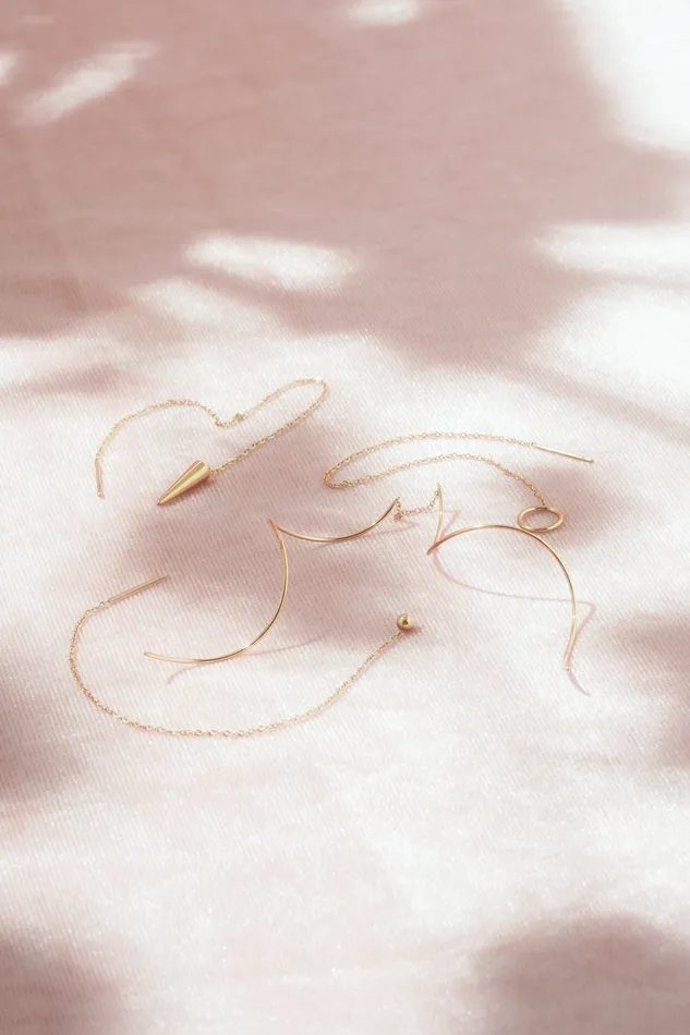 Earrings Time Keeper Threader Earring Single READYMADE