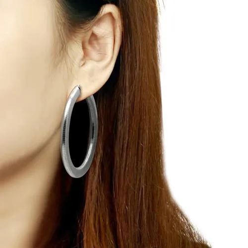 Earrings TK417 High polished no plating Stainless Steel Earrings with No Stone Alamode