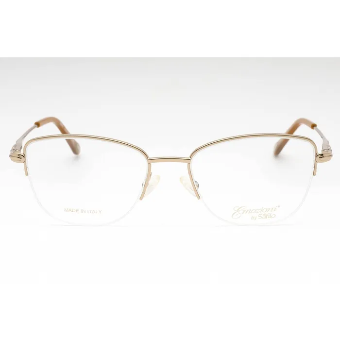 Emozioni Earrings Emozioni Womens Eyeglasses Gold Metal Butterfly Half Rim Frame EM 4415 0J5G 00