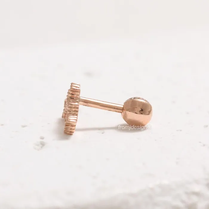 from J Shop CZ Triple Star Ear Piercing Earrings