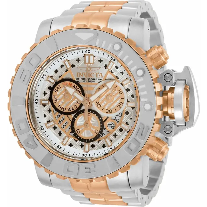 Invicta Mens Quartz Watch Sea Hunter Chronograph Two Tone Bracelet 30909 Invicta Bracelets