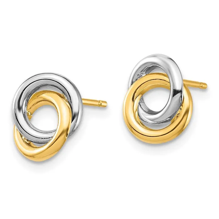 Jewelry Earrings 14k White Rhodium Circles Post Earrings Jewelry Earrings 14k White Rhodium Circles Post Earrings