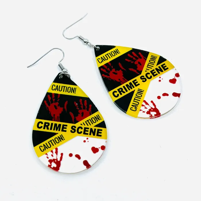  LAST ONE Acrylic Earrings True Crime Earrings