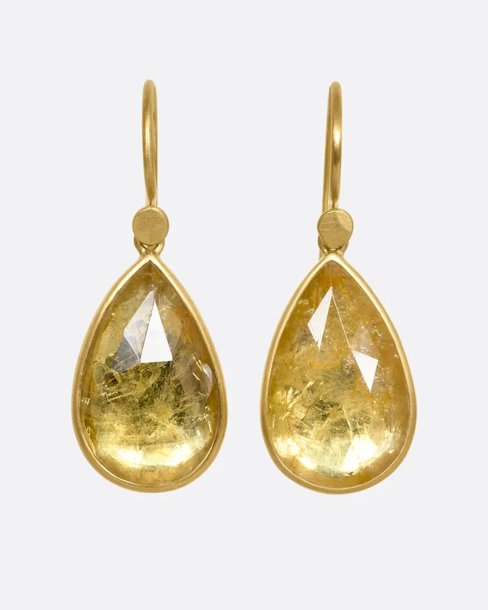 LOLA BROOKS Earrings Sunshine Yellow Tourmaline Drop Earrings