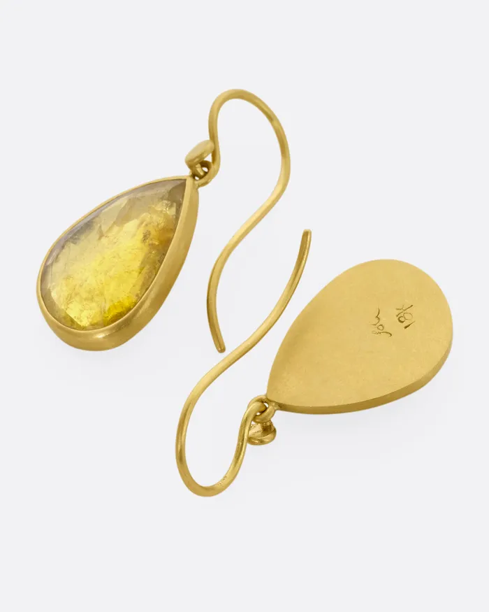 LOLA BROOKS Earrings Sunshine Yellow Tourmaline Drop Earrings LOLA BROOKS Earrings Sunshine Yellow Tourmaline Drop Earrings