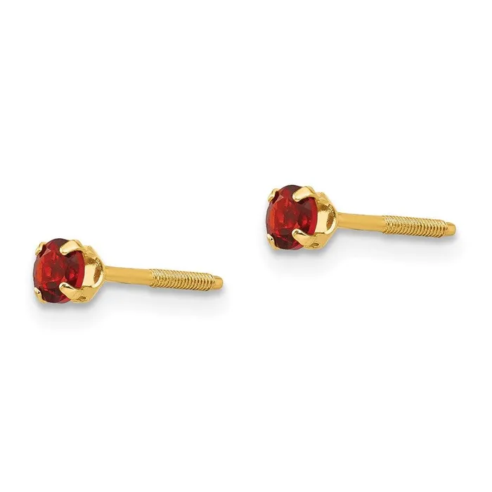 Madi K Kids 14k 3mm Garnet Earrings Jewelry Earrings Madi K Kids 14k 3mm Garnet Earrings Jewelry Earrings