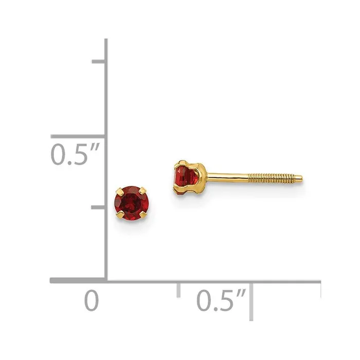 Madi K Kids 14k 3mm Garnet Earrings Jewelry Earrings Madi K Kids 14k 3mm Garnet Earrings Jewelry Earrings