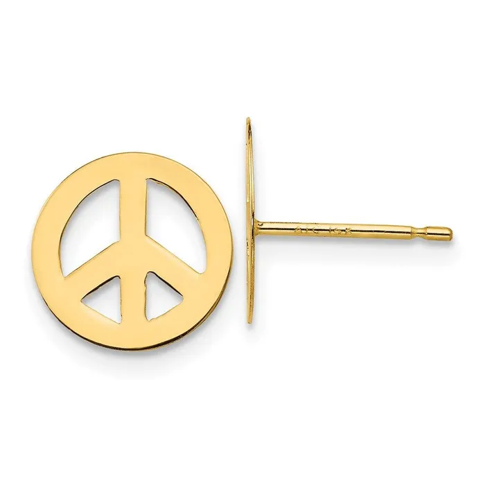 Madi K Kids 14k Peace Sign Post Earrings Jewelry Earrings