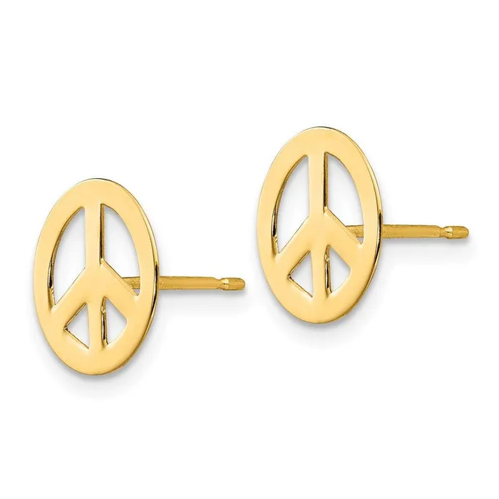 Madi K Kids 14k Peace Sign Post Earrings Jewelry Earrings Madi K Kids 14k Peace Sign Post Earrings Jewelry Earrings