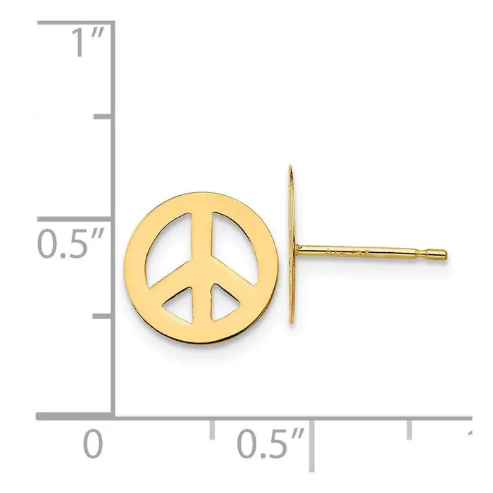 Madi K Kids 14k Peace Sign Post Earrings Jewelry Earrings Madi K Kids 14k Peace Sign Post Earrings Jewelry Earrings