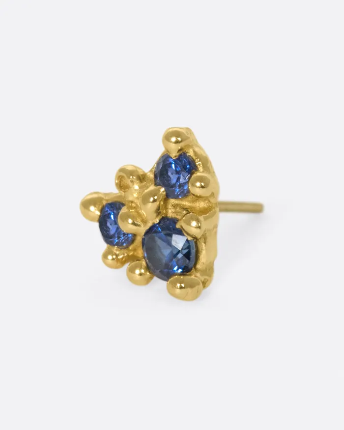 NEW YORK ADORNED Earrings Sapphire Lev Threadless Earring